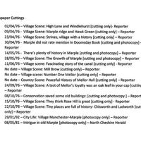 Newspaper articles from the &quot;Village Scene&quot;