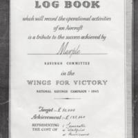 Front cover Saving Committee Log Book : Wings for Victory :1943