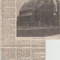 Various Newspaper Articles Relating to All Saints Church
