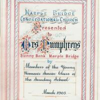 Testimonial and other papers to Mr &amp; Mrs Humphreys 1905 and 1918