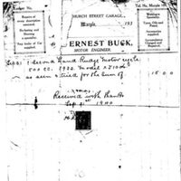 Receipts from Ernest Buck, Marple dated 1930 &amp; 1940