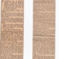 Extracts from The Reporter re Water Supply : 1926 &amp; 1933