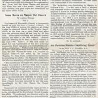 Miscellaneous notes from Marple Parish Magazine  : A Hulme 1930