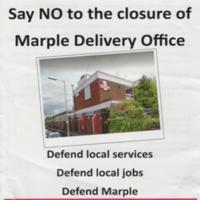 Flyer : Possible  Closure of Delivery Office Protest : 2016