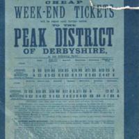 Rail Ticket for Midland Railway to Peak District : 1904