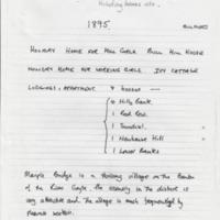 Research Notes :  Holiday Homes in Mellor : 1895