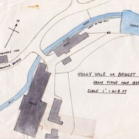 Holly Vale Mill, Mill Brow : Sketches of Mill, Waterwheel &amp; location Maps