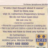Newspaper Cuttings  relating to  St Catherine&#039;s Preparatory School