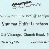 Summer Buffet Ticket  20th June 1999