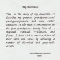 William Aspinall : Family Details / Compstall Memories