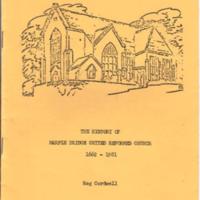 Booklet : History of Marple Bridge United Reformed Church. 1662 - 1981 by Reg Cordwell