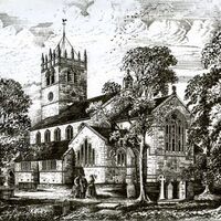 Engravings of Old All Saints Church  &amp; Interesting Gravestones