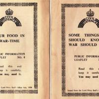 Numerous Public information Leaflets/Booklets from Government /Local Council : 1939 - 1941