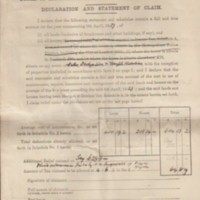 Claim for Income Tax Relief on Property Repairs : 1920&#039;s